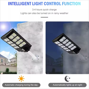 Lámpara Solar con Sensor <span class=keywords><strong>de</strong></span> Movimiento, Marco <span class=keywords><strong>de</strong></span> Aluminio, 6500K, ABS, Impermeable IP66, 600W, Todo en Uno, para Jardín y Carretera, al Mejor Precio - Product Image 5