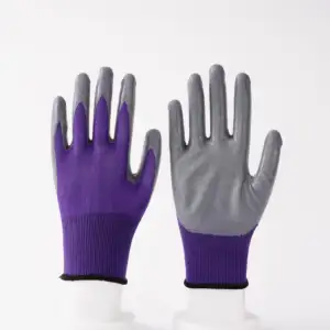 Free Sample 6 Mil Black - Safety Gloves Manufacturer Nitrile Coated Glove