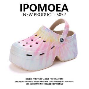 Sabots pour femmes, plateforme de 9 cm, semelle épaisse, bout rond, chaussures de plage d'été, antidérapantes, talon haut, pour l'extérieur, taille 36 37 38 39 40 - Product Image 4