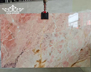 Losas de Mármol Rosa Aurora Goldtop, Naturales y Pulimentadas, para Encimeras, Mesas de Vanidad, Pisos, Mesas de Comedor, Mesas de Centro, Hoteles y Villas - Product Image 4