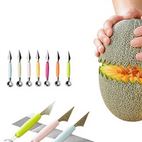 Alat Pengambil Biji Buah Manual, Sendok Semangka, Pemotong, Pisau Ukir Stainless Steel, Sendok Es Krim