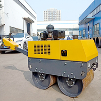 Livraison gratuite!!! Compacteur de chaussée compact EPA/EURO 5, 1 tonne, 1,5 tonne, 2 tonnes, mini-rouleau compresseur vibrant portatif autoporté