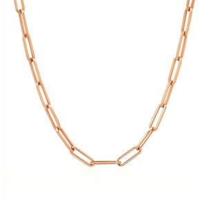 قلادة بوهيمية ذهبية على شكل سلسلة ورقية عريضة من النحاس - Product Image 3