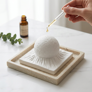 Piedra de aromaterapia de yeso ecológica sólida en forma de luna - Product Image 4