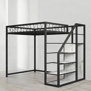 Modern design smeedijzeren eenpersoonsbed met opbergruimte, op maat gemaakte afmeting, stoffen bekleding, hondenkampbed, woonkamermeubilair - Product Image 1