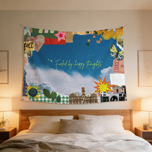 ธงคอลลาจ "วันนี้ฉันมีความสุข" ขนาด 90x150 ซม. สร้างบรรยากาศอบอุ่นทุกพื้นที่ - พร้อมสำหรับร้านกาแฟ บาร์ บ้าน และงานปาร์ตี้ - Product Image 3