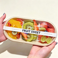 Autocollants adhésifs personnalisés avec logo pour l'emballage des boîtes de salades de fruits