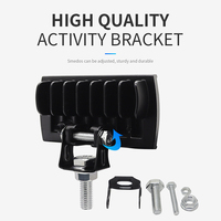 3 Inch 50W Truck LED Work Light Running Lights 3 Sides Lighting RGB Spot Flood Beam for Motorcycle Tractor Offroad Accessories