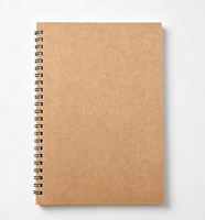 Cuaderno Espiral de Papel Kraft A5 con Banda Elástica, 100 Páginas Rayadas, Páginas Interiores Personalizables, Diario de Escritura para Oficina y Escuela