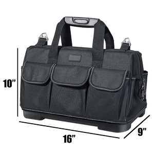 Sac à outils étanche OEM, capacité de 150 lb, multi-poches, fermeture éclair, poignée rembourrée, bandoulière réglable, ergonomique, pour électricien - Product Image 5