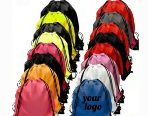 Mochila Plegable Promocional al por Mayor de 30 cm con Cordón, de Poliéster y Nailon, Elegante y Práctica para Compras y Viajes - Product Image 1