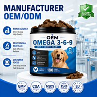 Private Label Honden Omega-3 Visolie Supplement Zachte Kauwtabletten Huid & Vachtverzorging Gewrichten Hartverzorging Veilige Zalm Vitamine E
