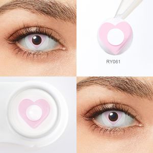 Pseyeche <span class=keywords><strong>lentilles</strong></span> de contact colorées drapeau national cosplay Anime <span class=keywords><strong>lentilles</strong></span> de contact de couleur rose cœur Halloween Zombie <span class=keywords><strong>lentilles</strong></span> de contact - Product Image 4