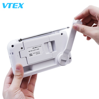 Mini téléviseur portable à manivelle de 3,2 pouces, génération d'énergie manuelle, utilisation d'urgence, bureau, support portable pas cher, mini téléviseur