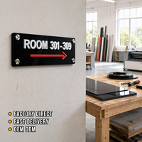Panneau de signalisation en acrylique transparent avec fixation par support pour clinique et réception de bureau, signalisation murale intérieure