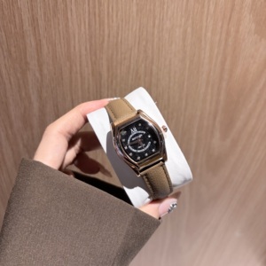 X-GEQCK 8077 Nuevo <span class=keywords><strong>Reloj</strong></span> de Cuarzo <span class=keywords><strong>para</strong></span> <span class=keywords><strong>Mujer</strong></span> con Doble Calendario, Correa de Cuero Vacuno, Caja de Aleación, Esfera con Incrustaciones de Diamantes, a la Moda e Impermeable - Product Image 3