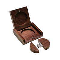 Clé USB en bois ronde pour album photo de mariage – Cadeau idéal pour photographe de mariage et studio