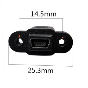 Mini <b>Usb</b> 5 Pin Male To Female Extension Cable With Screw Hole For Mobile Phone Charging And Data Transfer - Product Image 5