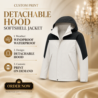 Veste coupe-vent à capuche avec logo personnalisé pour homme, imperméable, coupe-vent, veste d'extérieur, randonnée hivernale, impression sur écran, vente en gros en Chine