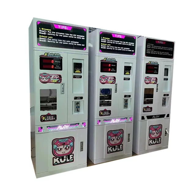 Distributore automatico di monete con cambiamonete cambiavalute