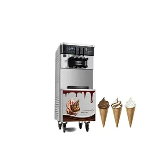机器制作冰淇淋多功能新三味110V 220V机器软冰淇淋茶店业务
