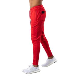 95% хлопковые 5% эластан красные пустые штаны для бега для мужчин на заказ спортивные штаны оптом мужские узкие тренировочные брюки - Product Image 2