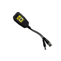1 Par de Baluns Pasivos UTP 2 en 1 de 8MP 4K para Video y Alimentación, 300M, Conector RJ45 para Sistemas de Cámaras de Seguridad CCTV Analógicas AHD TVI CVI
