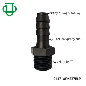 Schwarzes Nylon 3/8 "NPT-Außengewinde adapter 1/2" Schlauch Barb Straight Elbow Rohr verschraubungen mit Außengewinde