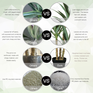 Nhà Máy nồi nhà trang trí nội thất Bonsai giả <span class=keywords><strong>Yucca</strong></span> cây artificiel cảm ứng thực sự trong chậu cây xanh nhân tạo trong nhà - Product Image 3