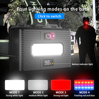 Lampe frontale tactique haute puissance 60W, zoomable, longue portée, avec fonction power bank, pour la pêche en extérieur, les situations d'urgence, et dotée d'un capteur de mouvement LED.