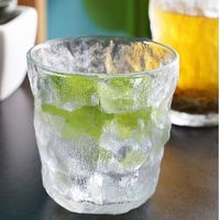 Tasse en verre de style japonais pour usage domestique, sans couvercle, couleur unie, pour eau, whisky, café, bière