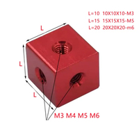 Écrou carré personnalisé à six trous et à trois trous Bloc fixe à six côtés Bloc de connexion pour plaque acrylique Bloc de liaison pour plaque d'accessoire de châssis