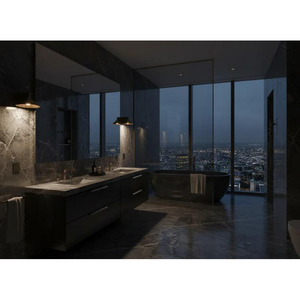 Moderna lampada da parete per esterni con paralume in metallo nero e sorgente luminosa a LED in ottone per la decorazione di Hotel e giardini - Product Image 2