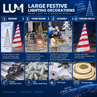 Luming 6m Hoher Spiralförmiger Weihnachtsbaum mit LED-Beleuchtung und Lackiertem Aluminiumrahmen für Weihnachtsmotiv-Lichter