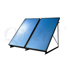 Système solaire thermique à plaques plates revêtu de bleu titane, avec tuyau en cuivre, autoportant, à économie d'énergie, pour usage domestique, extérieur et hôtelier - Product Image 1