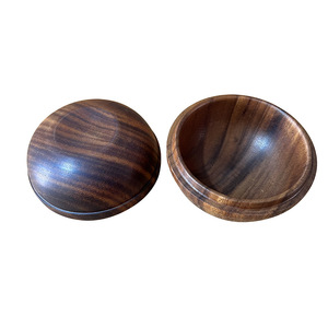 ชามไม้อะคาเซียฝาปิดทำด้วยมือขนาด14-14.9ซม. สีทึบสำหรับให้เป็นของขวัญ - Product Image 4