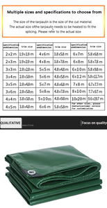 Bâche verte imperméable multi-usages 500 g/m² pour abri <span class=keywords><strong>d</strong></span>'urgence contre la pluie, couverture extérieure - Product Image 6