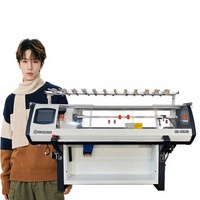 Machine à tricoter plate industrielle informatisée de 52 pouces à densité de point variable, la meilleure en termes de rapport qualité-prix, pour pulls à motifs variés