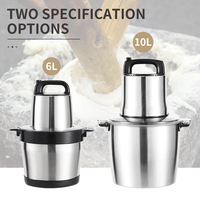 Broyeur de Patates Douces et Foufou Électrique en Acier Inoxydable 6L 10L, Hachoir à Viande et Robot Culinaire