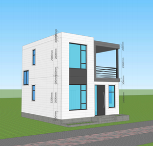 Villa Moderna a Due Piani e Casa Appartamento Prefabbricata con Struttura in Acciaio Leggero <span class=keywords><strong>Design</strong></span> Modulare - Product Image 3