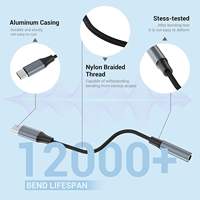 Câble adaptateur USB C Type C Type-C mâle vers 3,5 mm femelle DAC numérique, adaptateur de prise audio stéréo pour casque