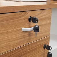Bureau moderne de 1,4 m pour petit espace, idéal pour manager, superviseur, personnel, ordinateur, patron, professeur, employé, style panneau en bois