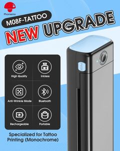 Phomemo m08f không dây A4 in nhiệt máy in di động 203dpi mã vạch Tattoo chuyển Stencil Máy kho - Product Image 2