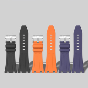 Bracelet de montre en caoutchouc 28mm FKM compatible avec AP Bracelet en caoutchouc <span class=keywords><strong>bleu</strong></span> marine orange Bracelet de plongée sport Vente directe d'usine - Product Image 2