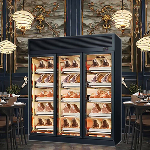 Duy nhất-nhiệt Độ thịt bò ager Cooler Showcase đóng băng tủ lạnh làm mát không khí ETL chứng nhận thủy tinh cho thịt hiển thị hàng tạp hóa - Product Image 4