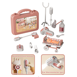 Ensemble de jeu de rôle médical pour enfants, <span class=keywords><strong>valise</strong></span> de docteur et infirmière en plastique, <span class=keywords><strong>jouet</strong></span> éducatif de haute qualité - Product Image 4