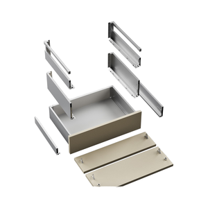 خزانة مطبخ حديثة رفيعة 45 علبة درج معدنية مخفية تحت جبل منزلقة ناعمة الإغلاق للشقة وغرفة النوم لتناول الطعام - Product Image 2