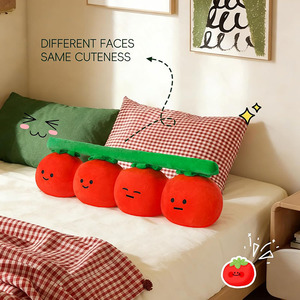 8584 Cuscini Decorativi Personalizzati a Forma di Pomodoro con Diverse Espressioni Facciali, Cuscini Decorativi per Arredamento Casa e Divano - Product Image 4