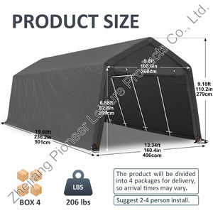 Usine directement tente de stockage de <span class=keywords><strong>jardin</strong></span> 13x20ft cadre en métal robuste gris foncé <span class=keywords><strong>abri</strong></span> de <span class=keywords><strong>vélo</strong></span> <span class=keywords><strong>abri</strong></span> de stockage de patio pour le <span class=keywords><strong>jardin</strong></span> - Product Image 3