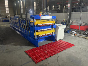 เครื่องขึ้นรูปลอนหลังคาแบบม้วน แอฟริกาใต้ ชุบสังกะสี สามชั้น รุ่น IBR 686/925 แผ่นหลังคาโลหะ หน้าจอสัมผัส 15 เมตร/นาที - Product Image 4